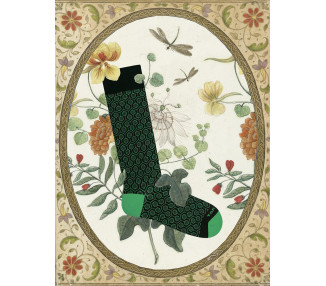 Long green dress socks made of Merino wool by Takapara