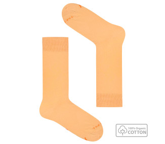 Chaussettes orange clair en coton biologique par Takapara