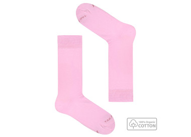 Light Pink Organic Cotton Socks by Takapara with GOTS Certification