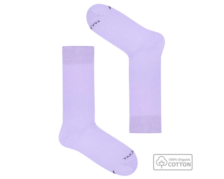 Light purple organic cotton socks from Takapara