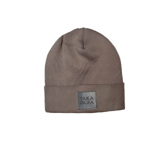 Takapara 100% cotton beanie hat in coffee with milk brown