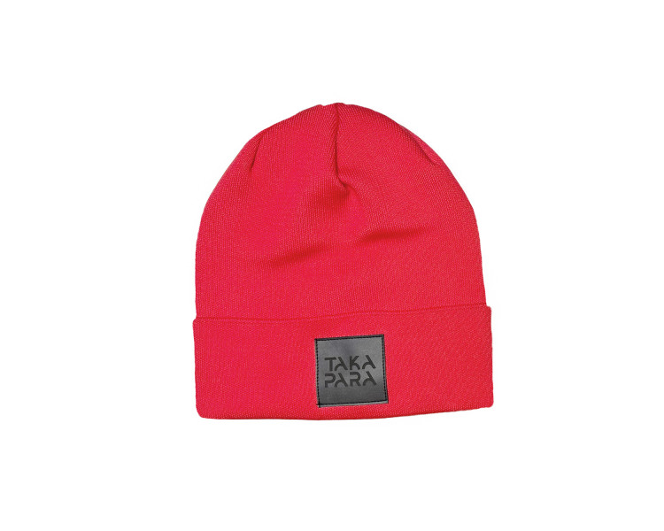Takapara 100% Cotton Coral Red Beanie Hat