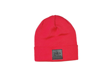 Takapara 100% Cotton Coral Red Beanie Hat