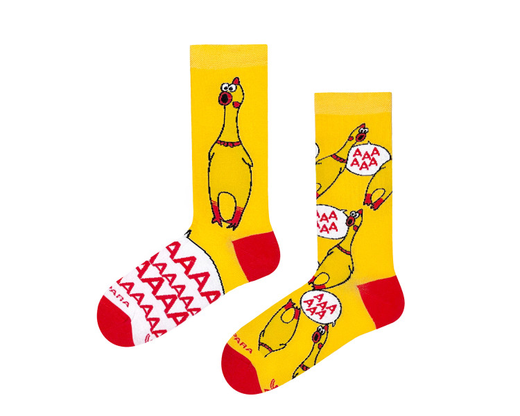 Rubber Chicken -  Mismatched socks