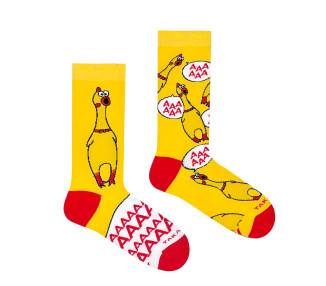 Rubber Chicken -  Mismatched socks