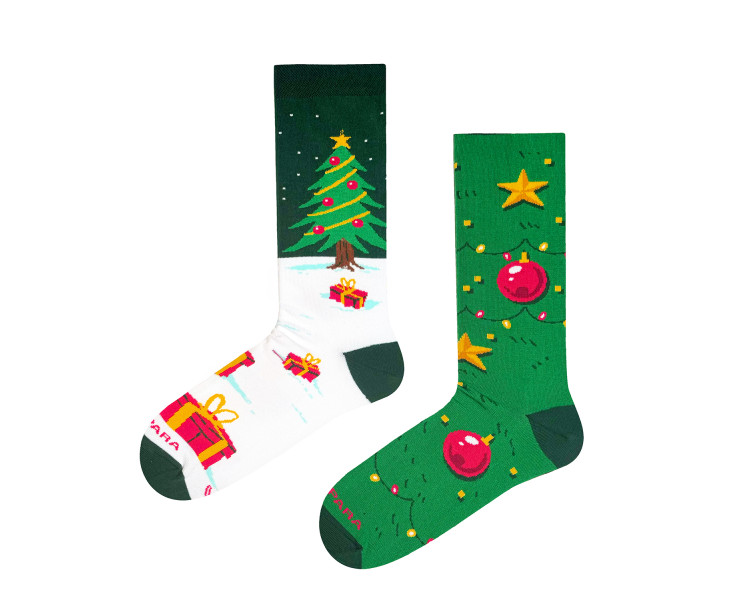 Takapara Christmas socks with Christmas tree and snowman