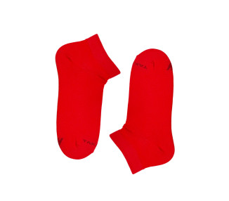 Red organic cotton ankle socks