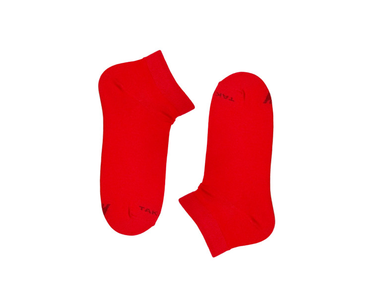 Socquettes rouge en coton bio