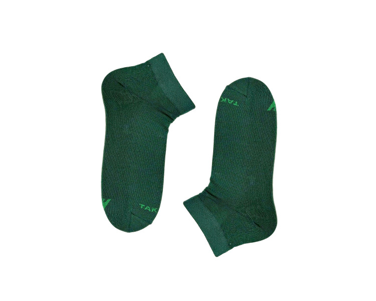 Green organic cotton ankle socks
