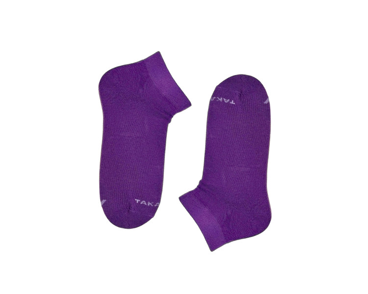 Purple organic cotton ankle socks