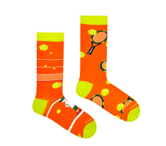 Tennis-themed socks - humor and style