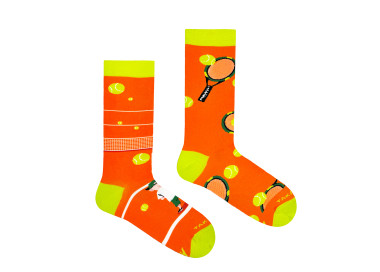 Tennis-themed socks - humor and style