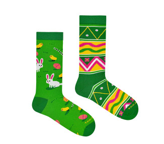 Easter socks with festive motif