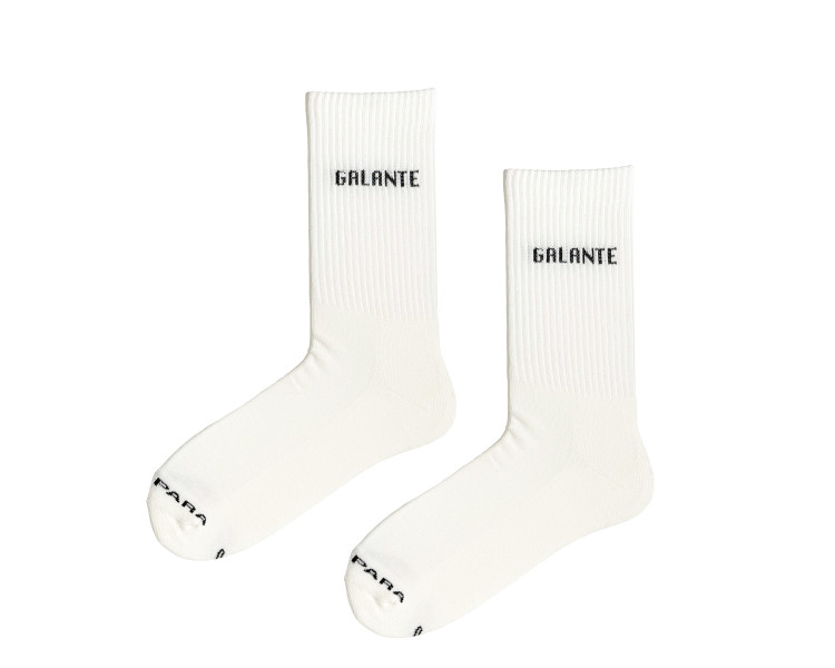 "GALANTE" White Cotton Sport Socks with Terry Cloth Foot