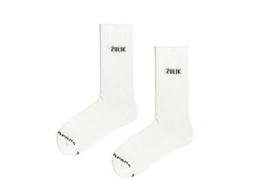 "ŻULIK" White Cotton Sport Socks with Terry Cloth Foot