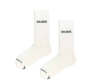 "SIAJOWE" White Cotton Sport Socks with Terry Cloth Foot