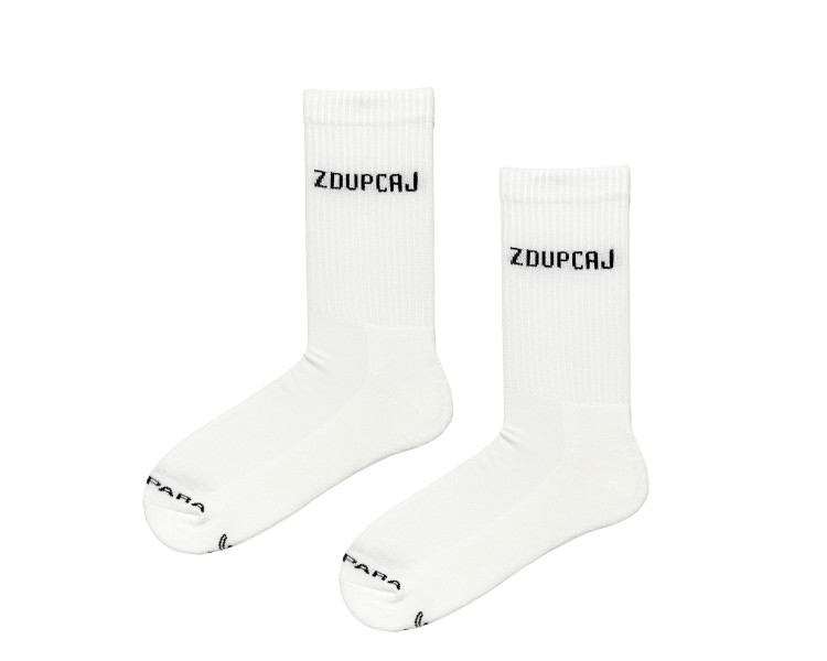 ZDUPCAJ - Weiße Baumwoll-Sportsocken