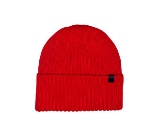 Rote Merinowoll-Beanie – Unisex