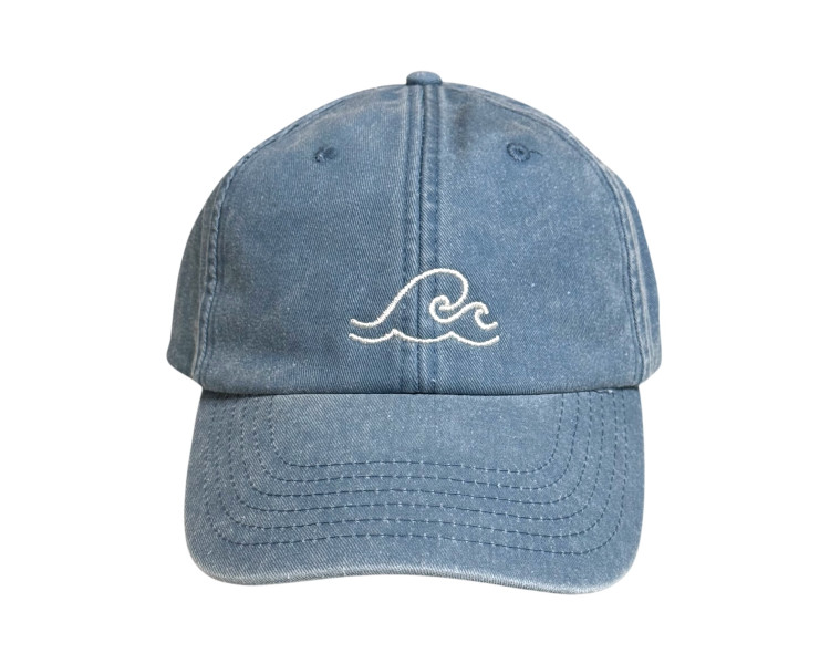 Blue baseball cap - wave