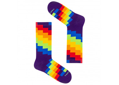 Colorful socks Tylna 99m1 in a rainbow staircase. Takapara