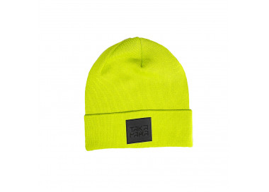Neonowo zielona czapka beanie od Takapara, 100% bawełna