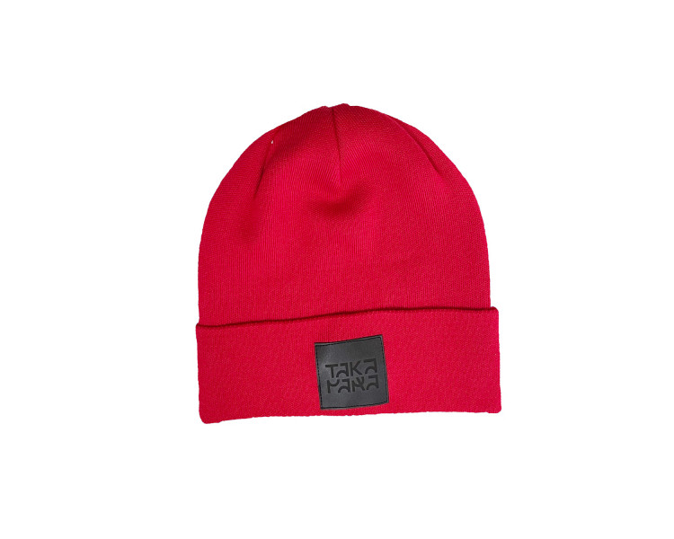 Czerwona czapka beanie od Takapara 100% bawełna