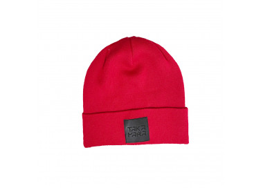 Czerwona czapka beanie od Takapara 100% bawełna