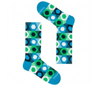 Struga 1m3 Hexagonal Pattern Colorful Socks by Takapara