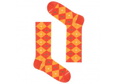 Colorful, orange socks Fabryczna 2m2 in trapeze, TakaPara