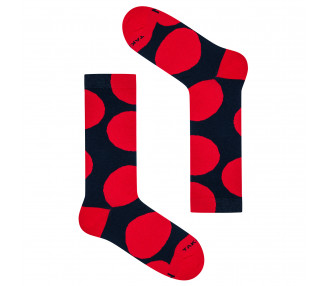 Rote, marineblaue Socken Grochowa 3m2, TakaPara