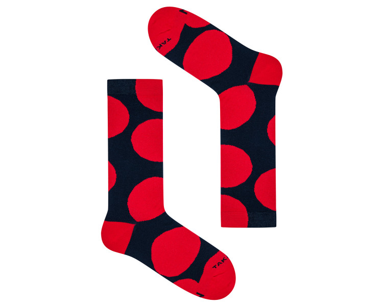 Rote, marineblaue Socken Grochowa 3m2, TakaPara