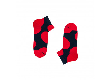 Chaussettes baskets rouge, bleu marine Grochowa 3m2, TakaPara