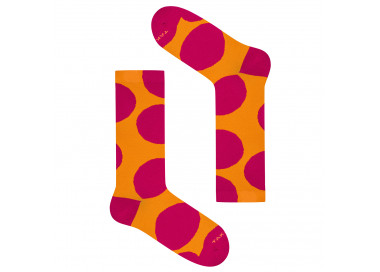 Rosa, orangefarbene Socken Grochowa 3m4, TakaPara