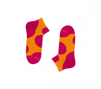 Rosa, orangefarbene Socken Grochowa 3m4, TakaPara