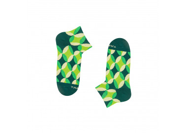 Groene, geometrische sneaker sokken Piłsudskiego 4m1, TakaPara