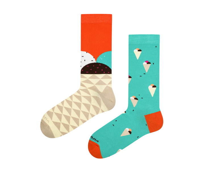 mix and match socks with ice cream from Takapara