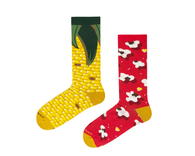 Funny Mix and Match Socks Corn and Popcorn by Takapara
