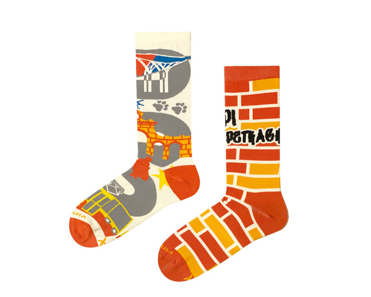 Lodz Socken von Takapara mit Wahrzeichen und Graffiti