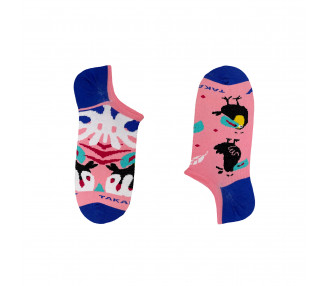 Ankle Mismatched socks - Pink Toucans