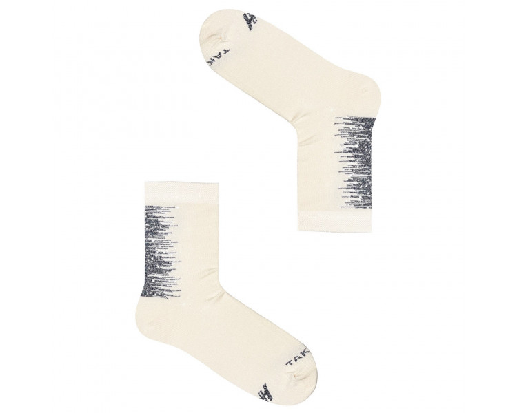 Women beige socks - Fil d'Ecosse 66m3 (silver)